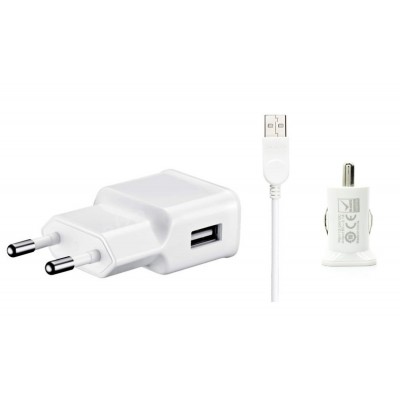 3 in 1 Charging Kit for Samsung Galaxy S10 with Wall Charger, Car Charger & USB Data Cable