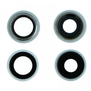 Camera Lens Glass with Frame for Apple iPhone 11 White