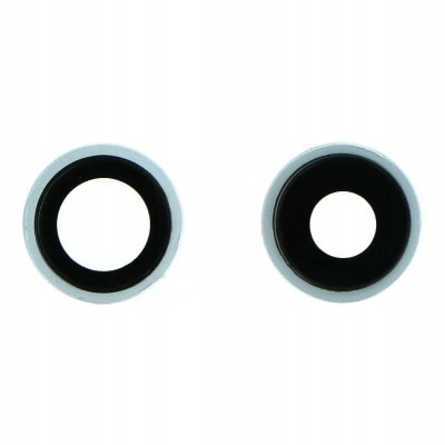 Camera Lens Glass with Frame for Apple iPhone 11 White - Image 3