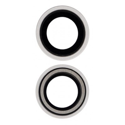 Camera Lens Glass with Frame for Apple iPhone 12 White - Image 3