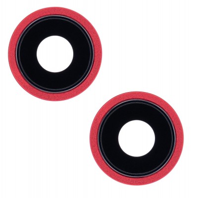 Camera Lens Glass with Frame for Apple iPhone 13 mini Red - Image 2