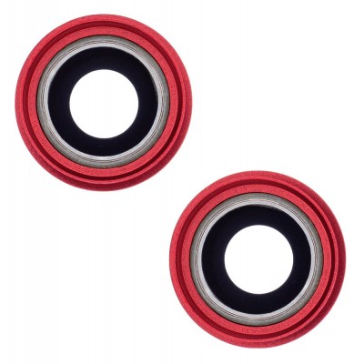 Camera Lens Glass with Frame for Apple iPhone 13 mini Red