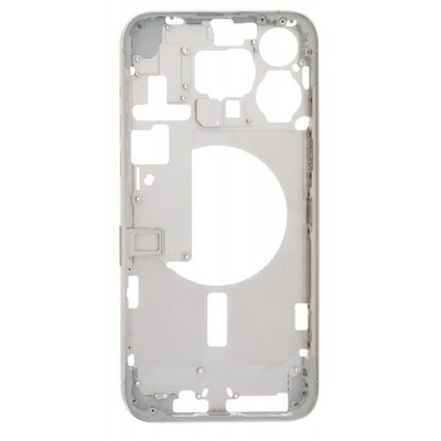 LCD Frame Middle Chassis for Apple iPhone 15 Pro Max - White - Image 2